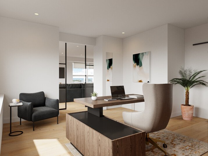  Cozy & Chic Small Condo Interior Design Rendering thumb