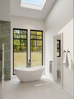 Bathroom wth Vaulted Ceiling Reno