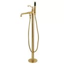 Online Designer Bathroom KS7037ABL English Country Single Handle Floor Mounted Freestanding Tub Filler