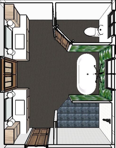 Online Designer Bathroom Floorplan