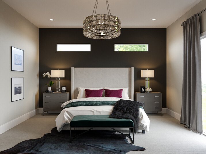 Contemporary Glam Bedroom Renovation Rendering thumb