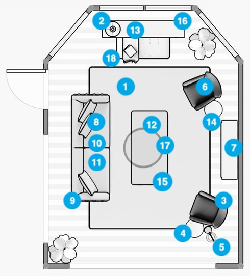 Online Designer Living Room Floorplan