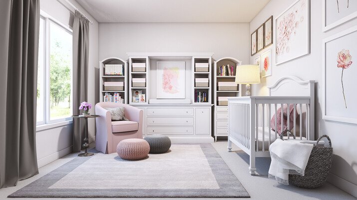 Contemporary Nursery Design  Rendering thumb