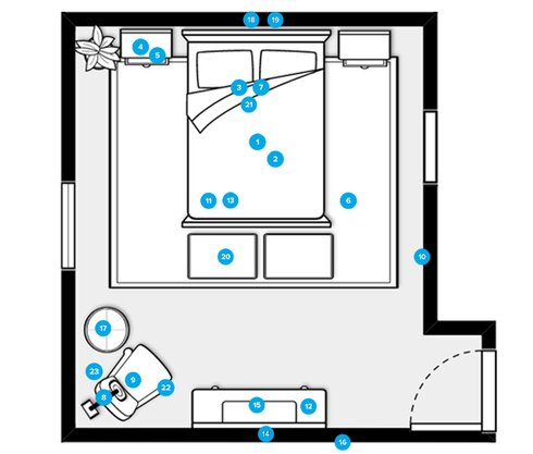 Online Designer Bedroom Floorplan