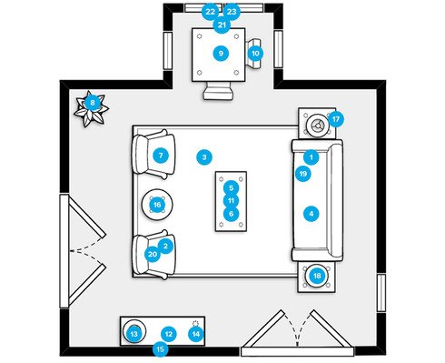 Online Designer Living Room Floorplan