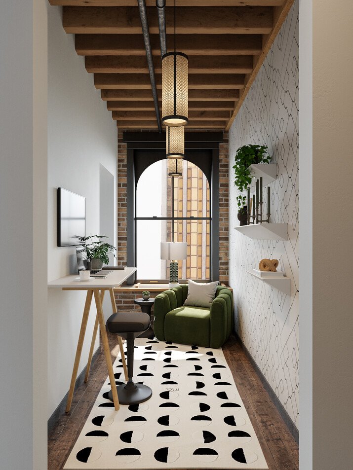 Eclectic Historic Loft Design Rendering thumb