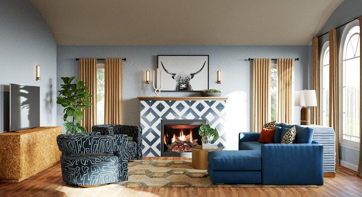 Eclectic Spanish Revival Interior Update Rendering thumb