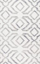 Online Designer Living Room Gray Interlocking Geometric Dip Dyed Area Rug