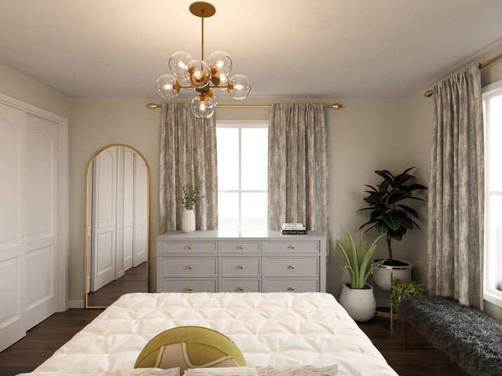 Glamorous Contemporary Bedroom Design  Rendering thumb