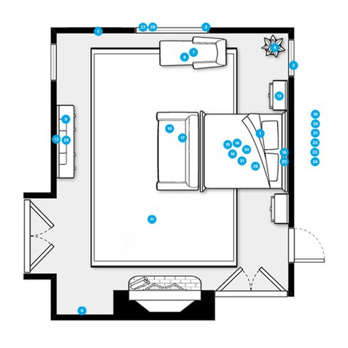 Online Designer Bedroom Floorplan