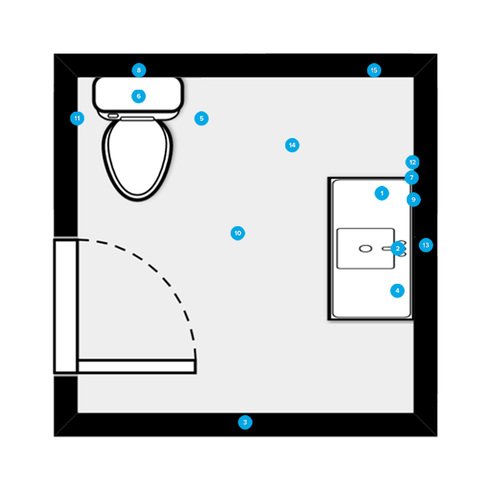 Online Designer Bathroom Floorplan