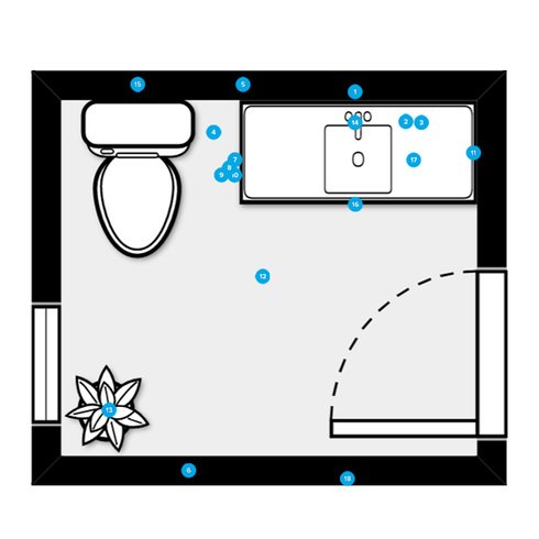 Online Designer Bathroom Floorplan