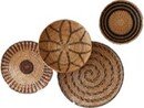 Online Designer Combined Living/Dining Handwoven Baskets Wall Art - Set of 4