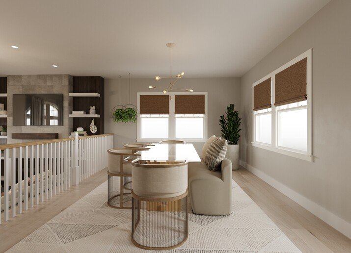 Natural Zen Apartment Interior Design Rendering thumb