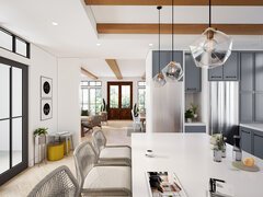 Rustic Kitchen Interior with Elegant Fixtures