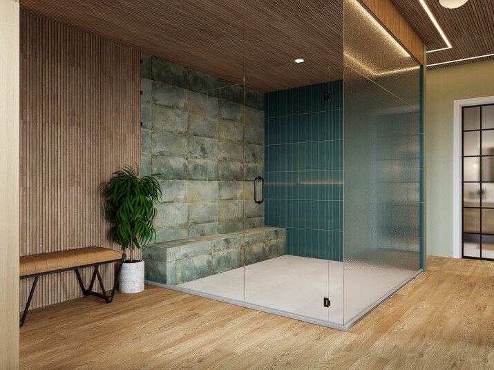 Sleek Sauna & Steam Design Rendering thumb