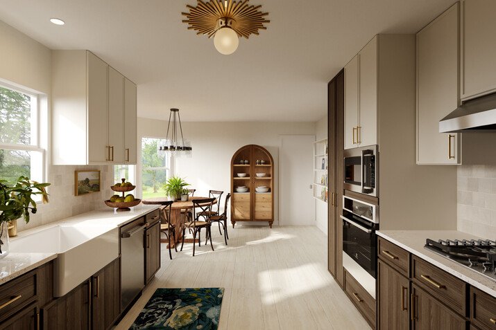 Stunning Scandinavian Kitchen Design Rendering thumb