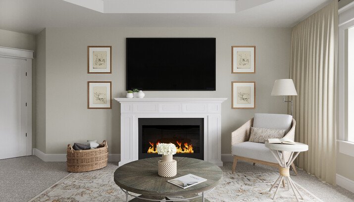 Transitional Master Bedroom: Elegant Neutrals Rendering thumb