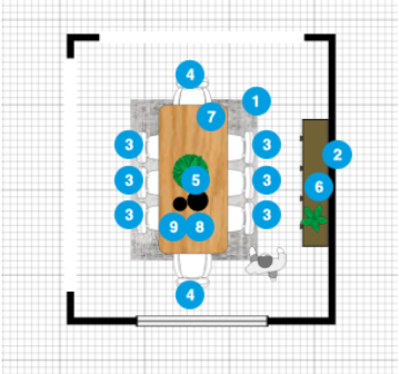 Online Designer Dining Room Floorplan