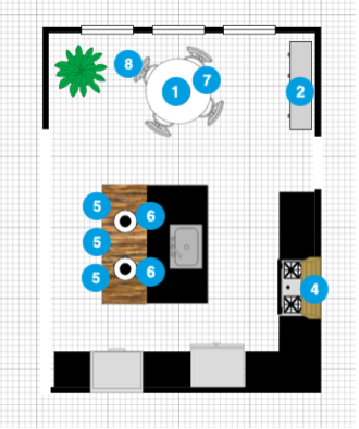 Online Designer Kitchen Floorplan