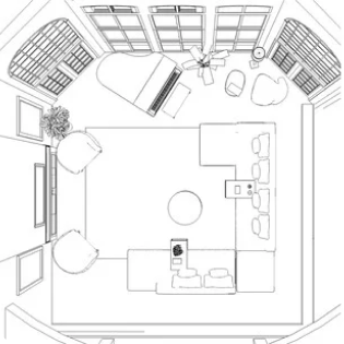 The best online interior design includes detailed floorplans